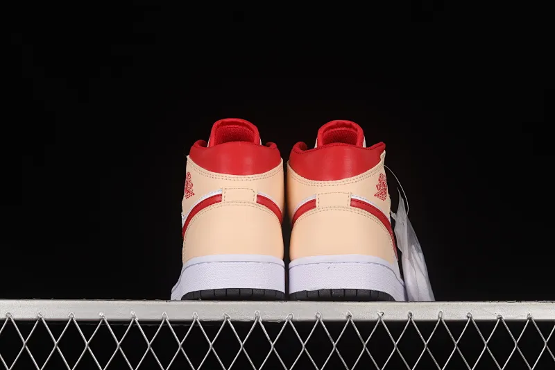 All categories Air Jordan Jordan series basketball shoes Air Jordan 1 Mid Air Jordan AJ1 Mid AJ1 Joe 1 white yellow red mid-top basketball shoes 554725-201